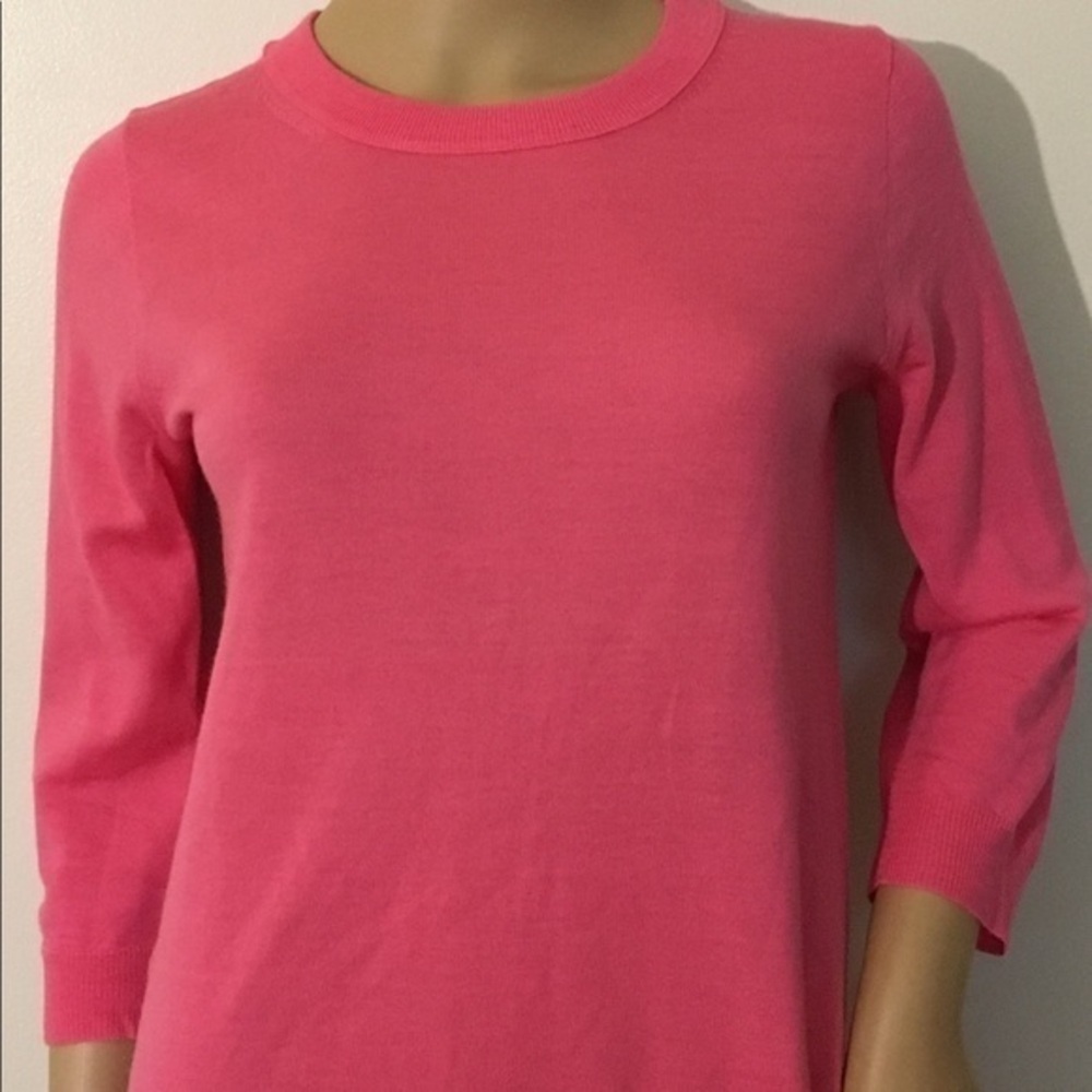 J.crew pink 100% merino wool sweater no size tag
